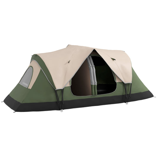 Outsunny Camping Tent for 6-8 Man with 2000mm Waterproof Rainfly and Carry Bag for Fishing Hiking Festival
