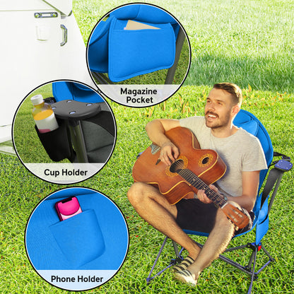 Outsunny Hammock Camping Chair Set of 2, Adjustable Back Swinging Camping Chair Portable Swinging Chair with Cup Holder, Headrest, Padded Seat and Carry Bag for Travel Fishing Hiking