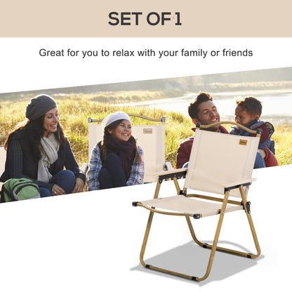 Outsunny Camping Chair for Adults, Lightweight Folding Chair, Portable Chair for Camping, Fishing, Beach and Outdoor Travel
