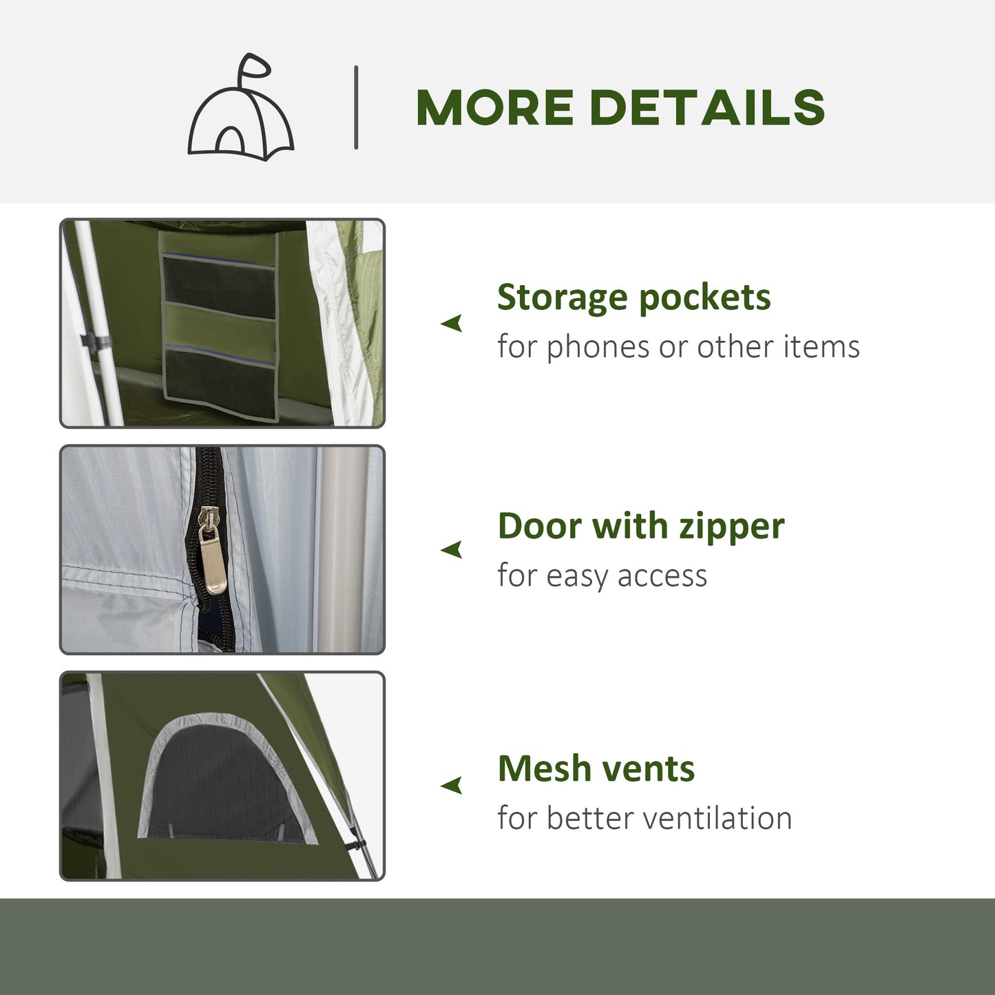 Outsunny Camping Tent, Family Tent 4-8 Person 2 Room, with Large Mesh Windows, Easy Set Up for Backpacking Hiking Outdoor