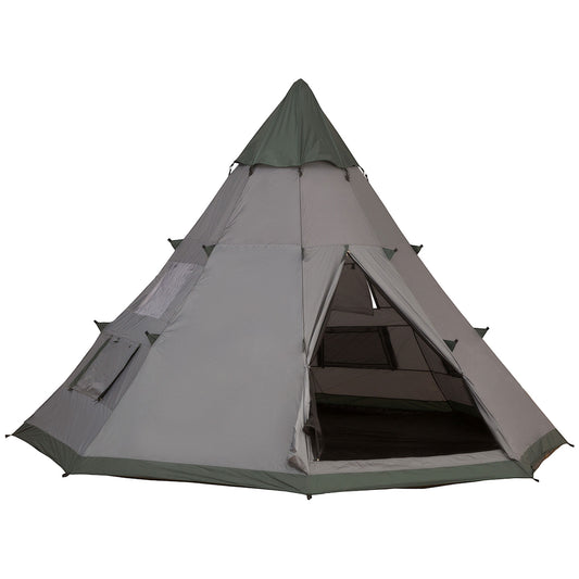 Outsunny 6 Men Tipi Tent with Carry Bag
