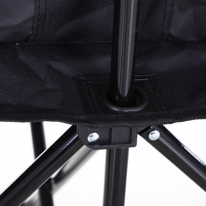 Outsunny 6 Seat Folding Sports Bench Portable Sports Team Bench Spectator Chair with Cooler Bag and Carrying Bag for Outdoor Picnic Camping