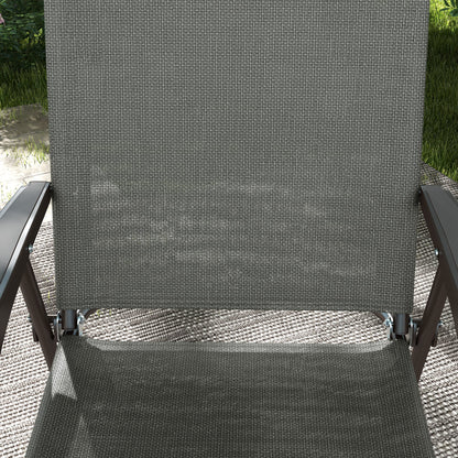 Outsunny Set of Two Folding Garden Chairs, with Fabric Mesh Seats