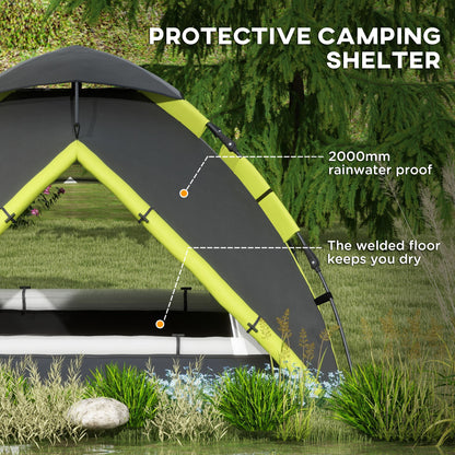 Outsunny Two-Man One Room Camping Tent, with Accessories