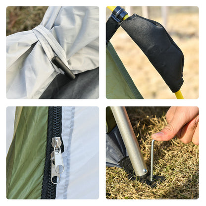 Outsunny 4 Person Automatic Camping Tent, Outdoor Pop Up Tent, Portable Backpacking Dome Shelter