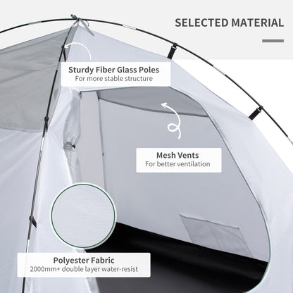 Outsunny Two-Man Dome Tent, with Front Vestibule