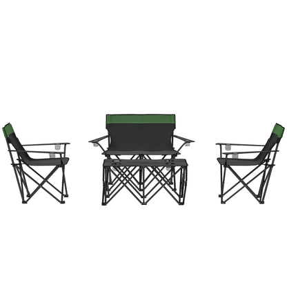 Outsunny Four-Piece Portable Picnic Table Set