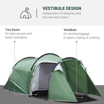 Outsunny Three-Man, Two-Room Tent