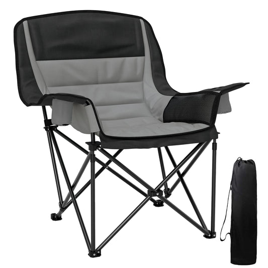 Outsunny Portable Padded Camping Chair, with Bag