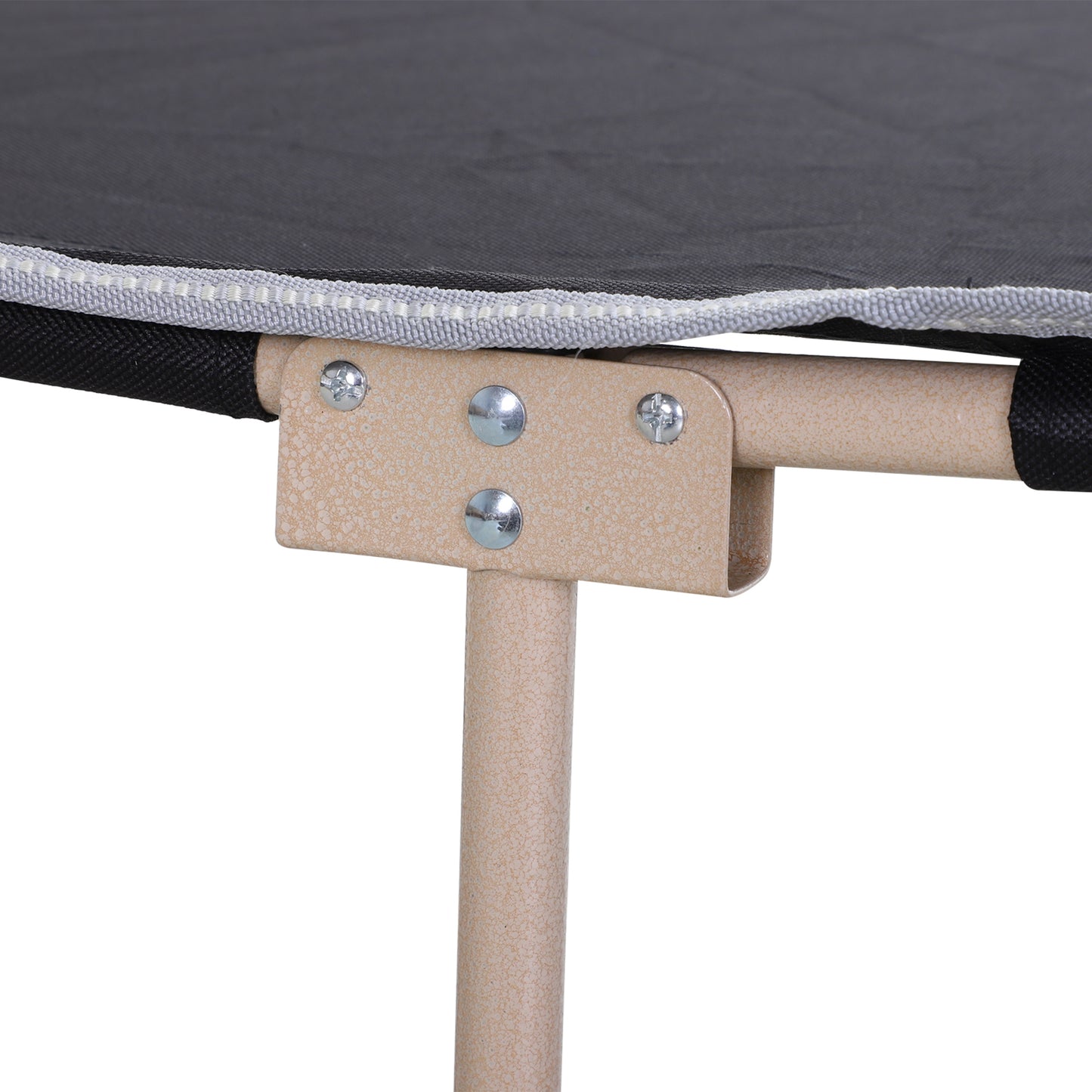 Outsunny Single Person Camping Bed Folding Cot Outdoor Patio Portable Military Sleeping Bed Travel Guest Leisure Fishing with Side Pocket and Carry Bag