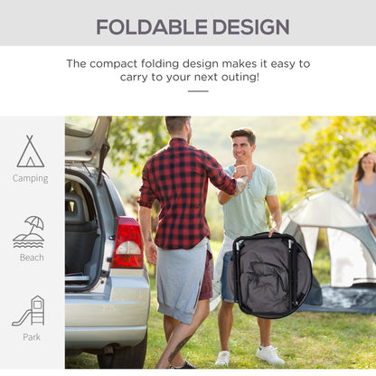 Outsunny Garden Folding Portable Padded Saucer Moon Chair Padded Round Outdoor Camping Travel Fishing Seat