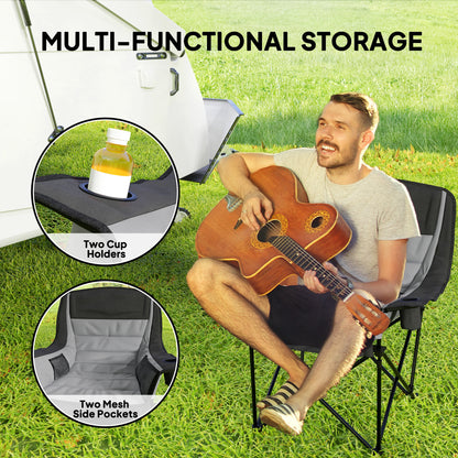 Outsunny Portable Padded Camping Chair, with Bag