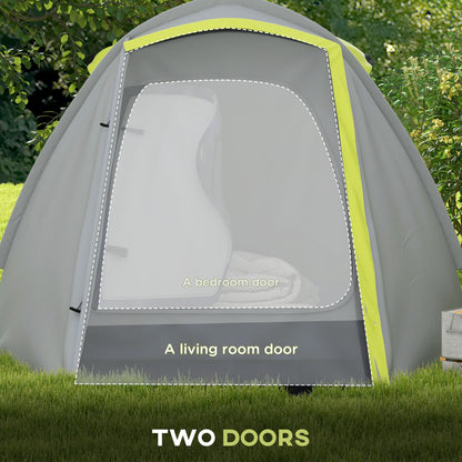 Outsunny Two-Man Dome Tent, with Front Porch and Accessories