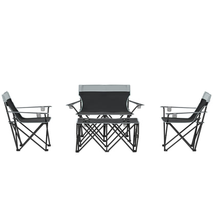 Outsunny Four-Piece Portable Picnic Table Set