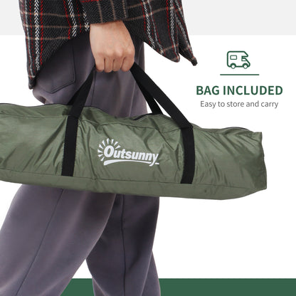 Outsunny 2 Person Camping Tent, Camouflage Tent with Zipped Doors, Storage Pocket, Portable Handy Bag
