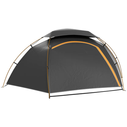 Outsunny Aluminium Frame Camping Tent Dome Tent with Removable Rainfly, 2000mm Waterproof, for 1-2 Man