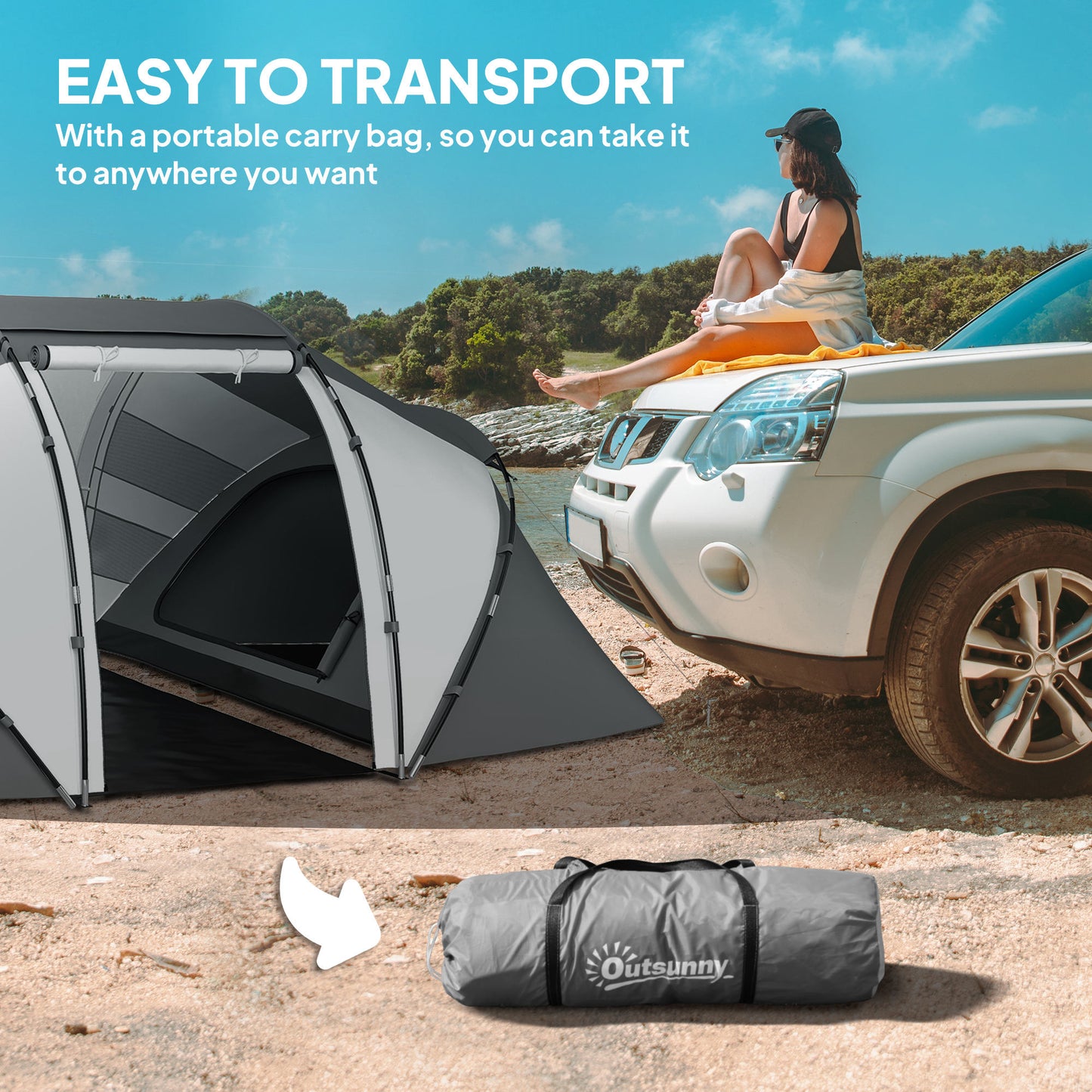 Outsunny 4-6 Man UV Protection Camping Tent