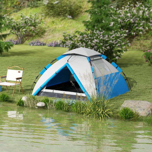 Outsunny Two-Man One Room Camping Tent, with Accessories