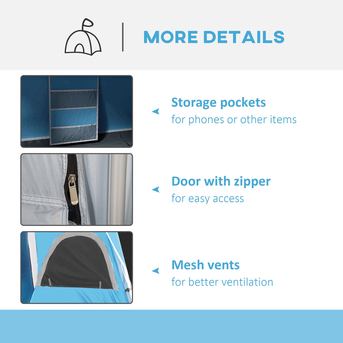 Outsunny 4-8 Person Camping Tent Family Tent with 2 Room, Mesh Windows, Easy Set Up for Backpacking, Hiking, Outdoor