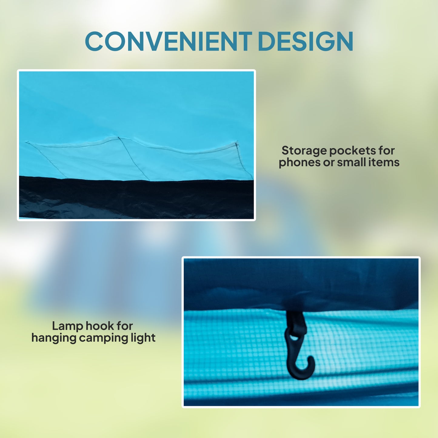 Outsunny Inflatable 3-4 Man Tunnel Tent w/ Air Pump, Living Area & Vestibule, Waterproof Family Camping Air Tent w/ Sewn In Groundsheet & Removable Footprint for Camping, Hiking