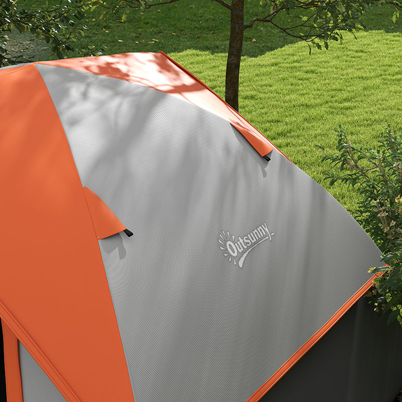 Outsunny Two Man Single Room Dome Tent, with Accessories