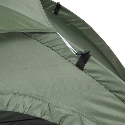 Outsunny 2 Person Camping Tent, Camouflage Tent with Zipped Doors, Storage Pocket, Portable Handy Bag