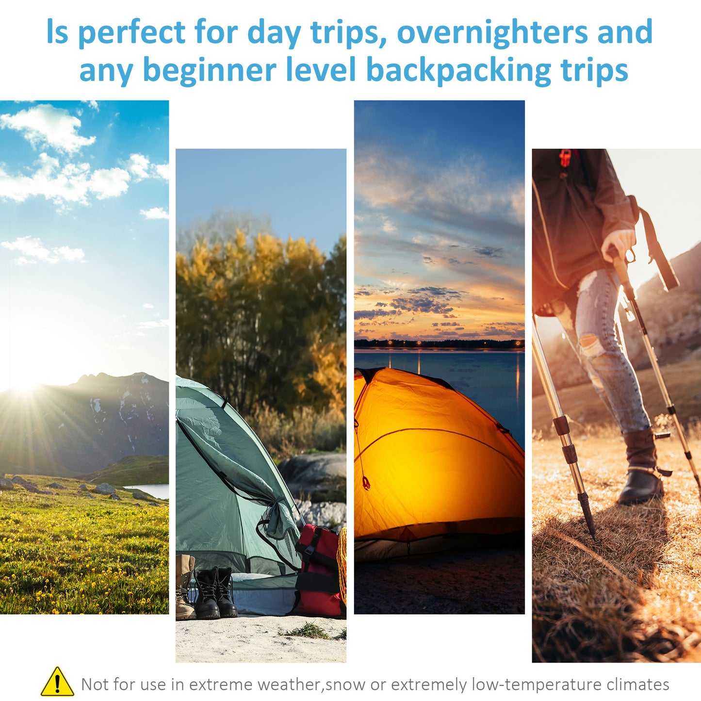 Outsunny 4-8 Person Camping Tent Family Tent with 2 Room, Mesh Windows, Easy Set Up for Backpacking, Hiking, Outdoor