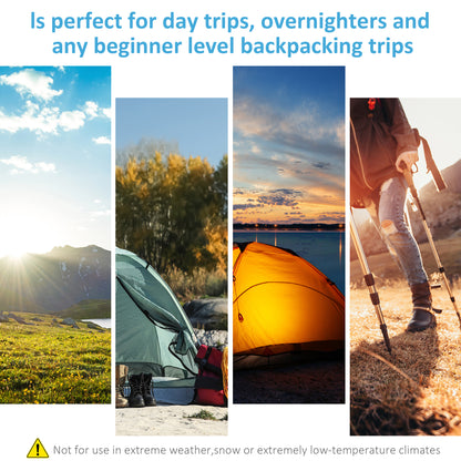 Outsunny 4-8 Person Camping Tent Family Tent with 2 Room, Mesh Windows, Easy Set Up for Backpacking, Hiking, Outdoor