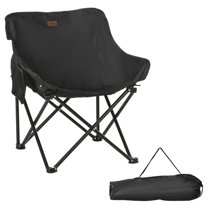 Outsunny Camping Chair, Lightweight Folding Chair with Carrying Bag and Storage Pocket, Perfect for Festivals, Fishing, Beach and Hiking