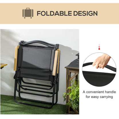 Outsunny Camping Chair for Adults, Lightweight Folding Chair, Portable Chair for Camping, Fishing, Beach and Outdoor Travel