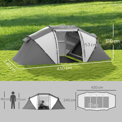 Outsunny 4-6 Man UV Protection Camping Tent