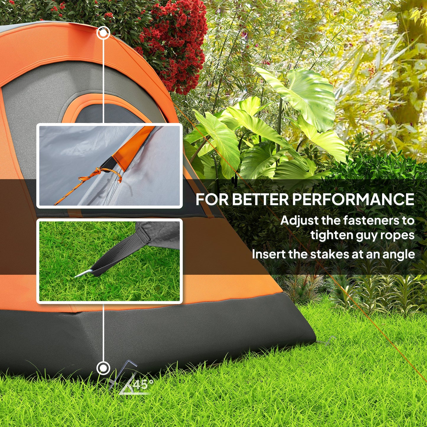 Outsunny 5-6 Man Dome Camping Tent