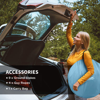 Outsunny Two-Man Pop-Up Dome Tent, with Accessories