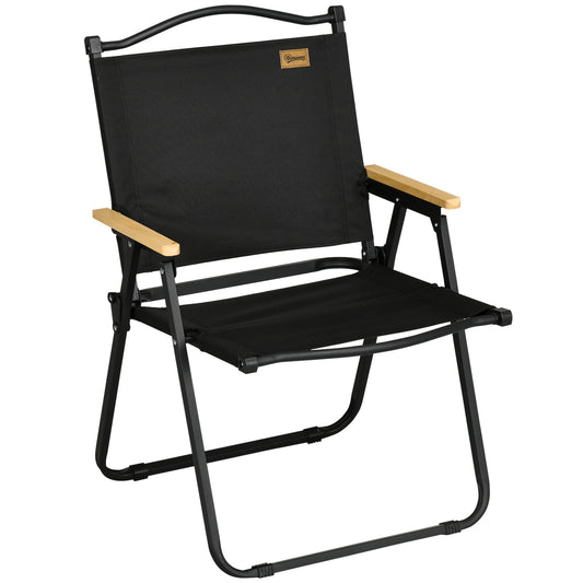 Outsunny Camping Chair for Adults, Lightweight Folding Chair, Portable Chair for Camping, Fishing, Beach and Outdoor Travel