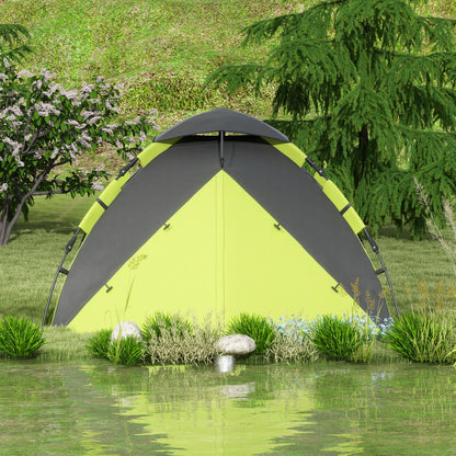 Outsunny Two-Man One Room Camping Tent, with Accessories