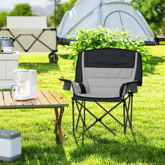 Outsunny Portable Padded Camping Chair, with Bag