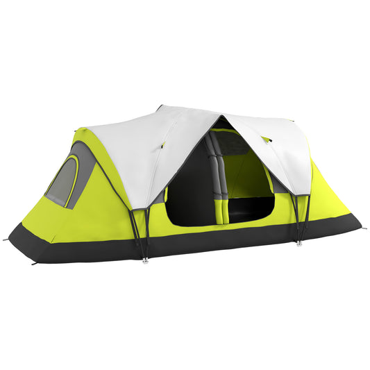Outsunny Camping Tent for 6-8 Man with 2000mm Waterproof Rainfly and Carry Bag for Fishing Hiking Festival