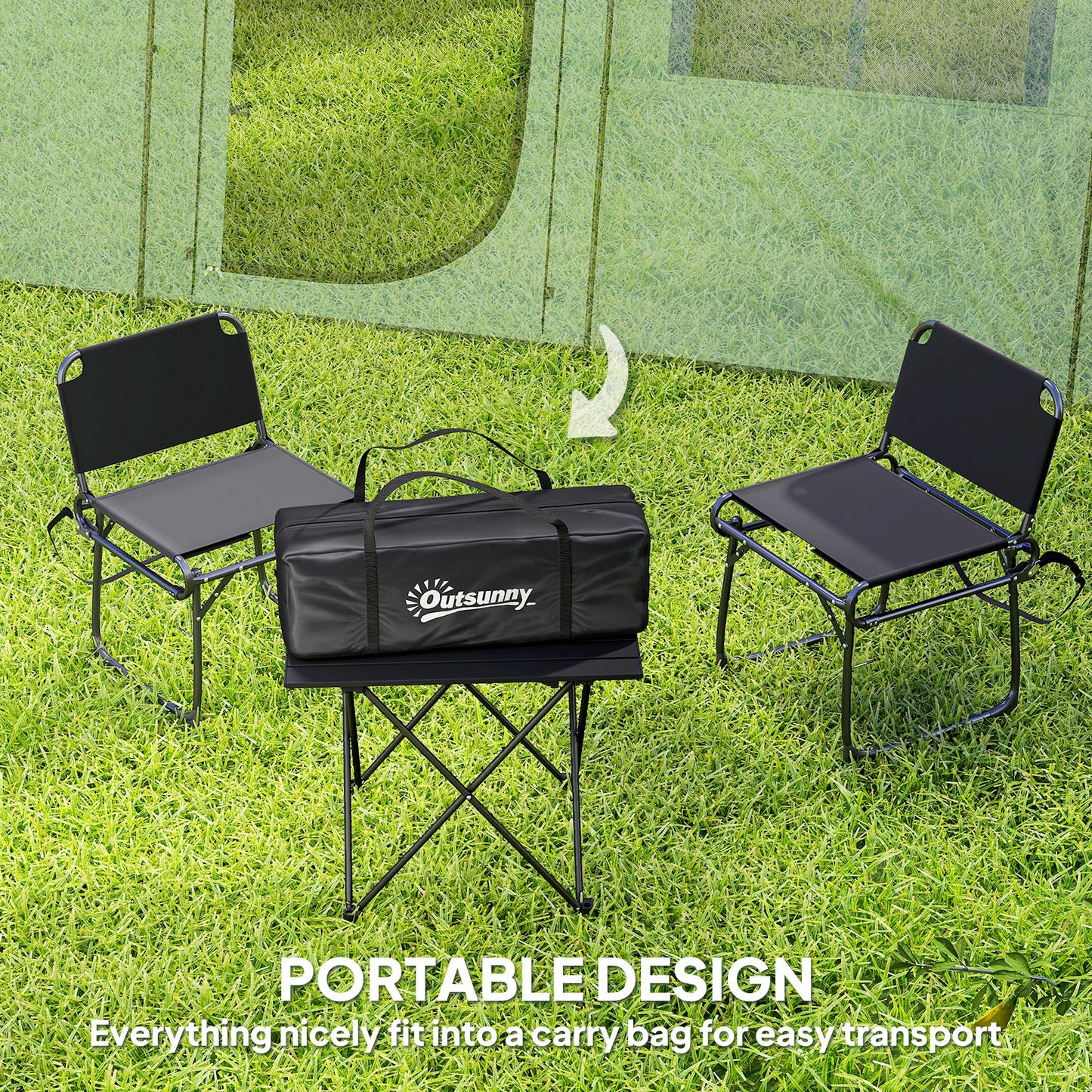 Outsunny 3-4 Man Tunnel Tent, Family Camping Tent with Porch, Bedroom and Living Area, Sewn in Groundsheet, 3000mm Waterproof, Portable with Bag for Hiking, Festival, Backpacking