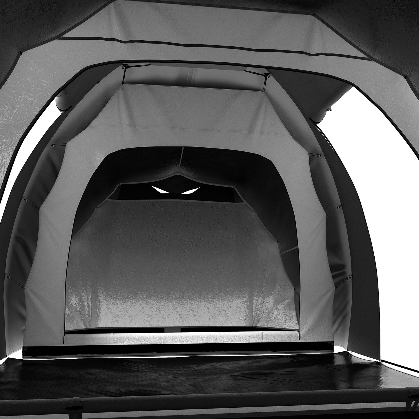 Outsunny Four-Man Tunnel Tent, with Two Bedrooms and Living Room