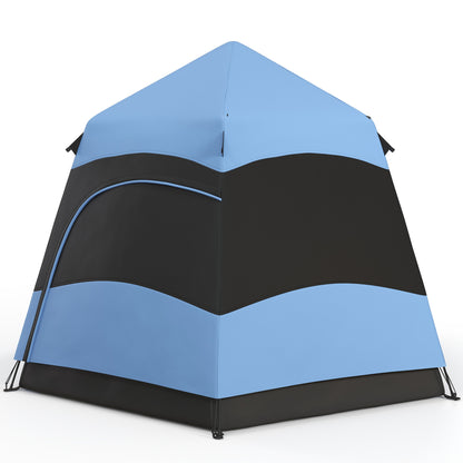 Outsunny Six Man Hexagon Camping Tent with Hang Hook and Carry Bag