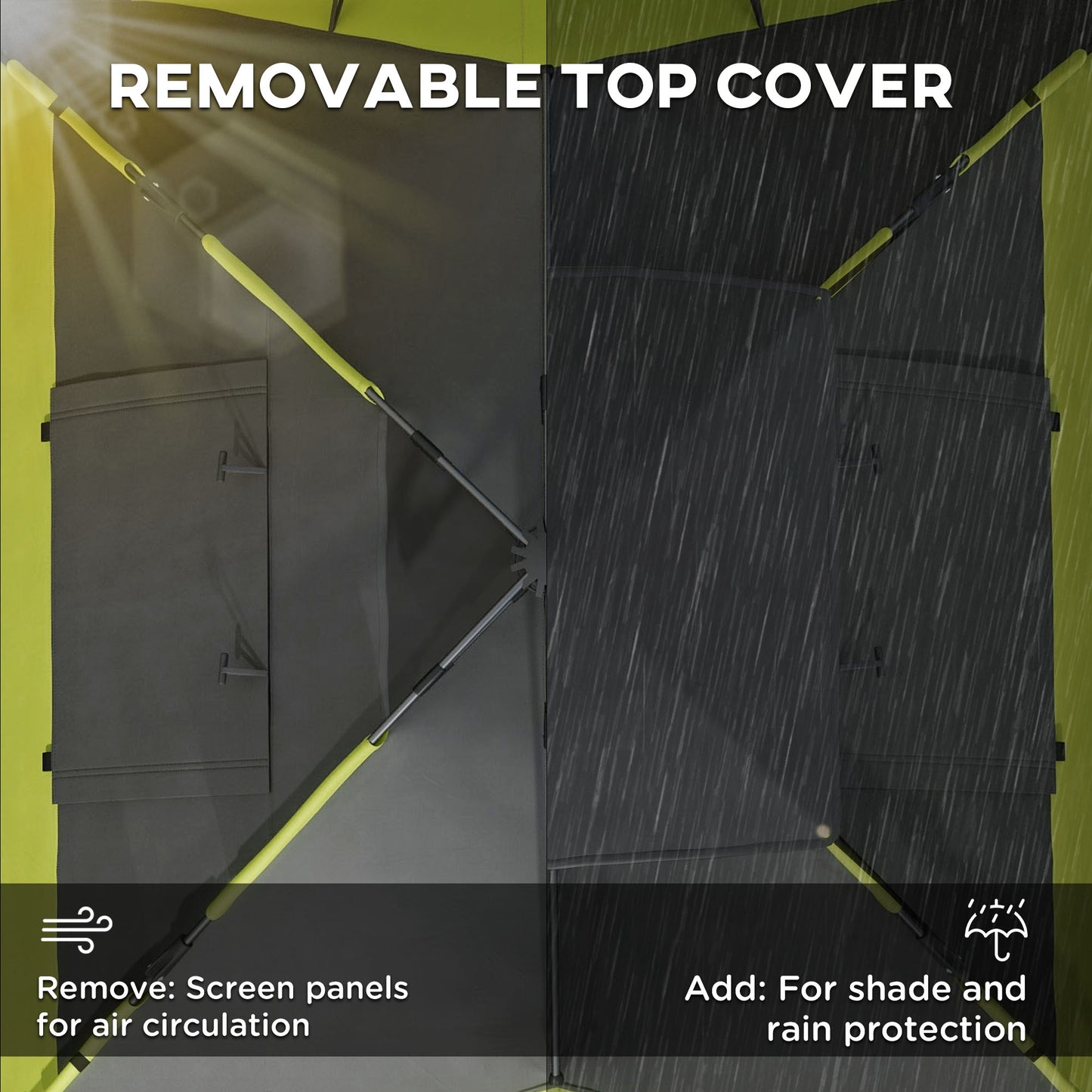 Outsunny Two-Man One Room Camping Tent, with Accessories