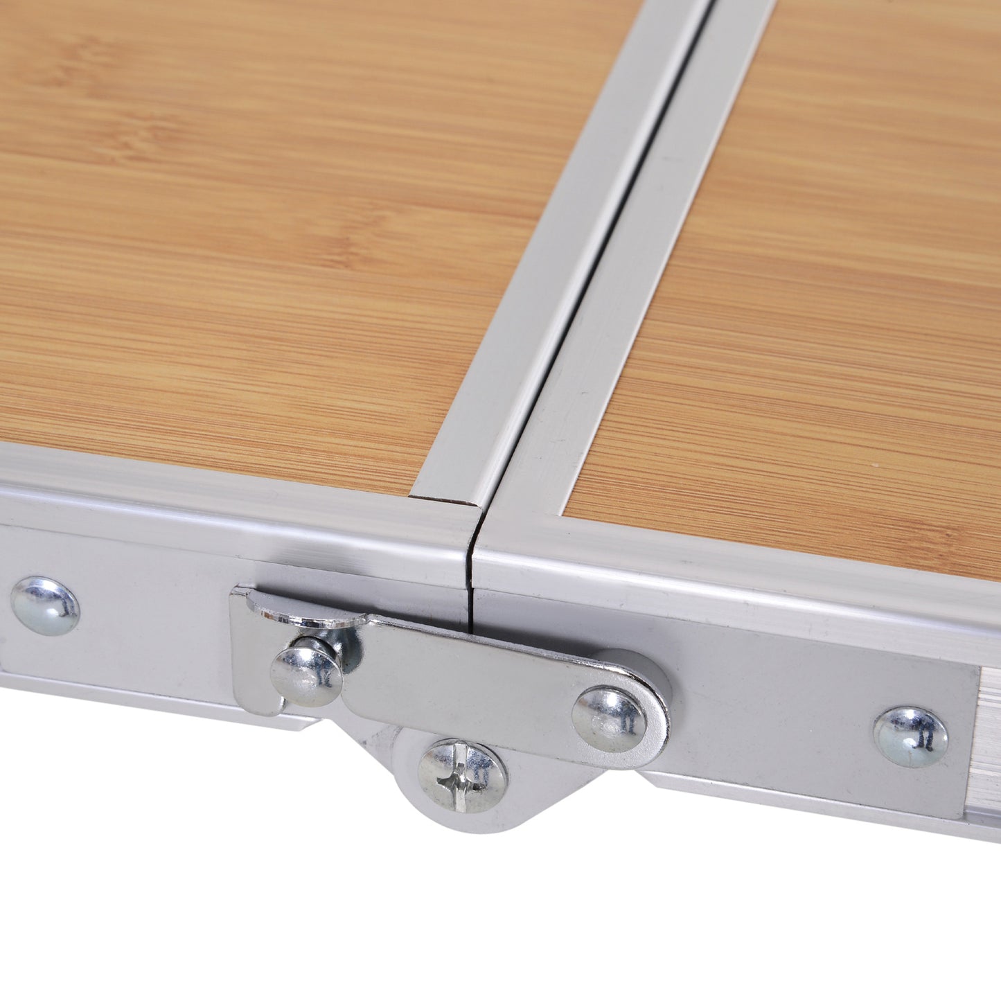 Outsunny 3ft Aluminium MDF-Top Folding Picnic Table Portable Camping Table