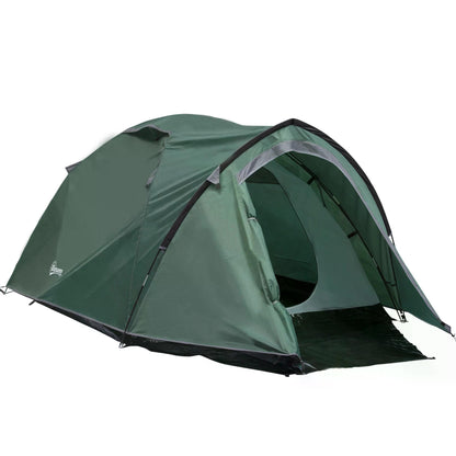 Outsunny Dome Tent for 3-4 Person Family Tent with Large Windows Waterproof