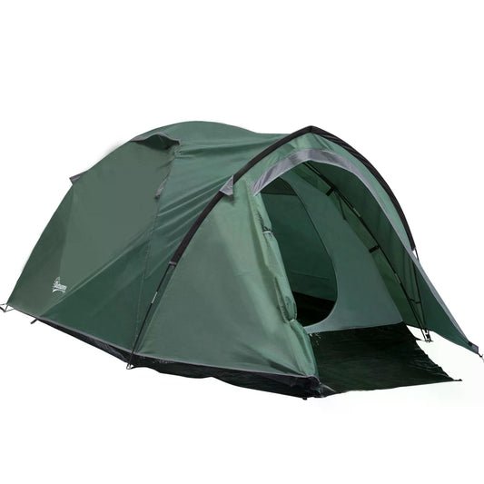 Outsunny Dome Tent for 3-4 Person Family Tent with Large Windows Waterproof