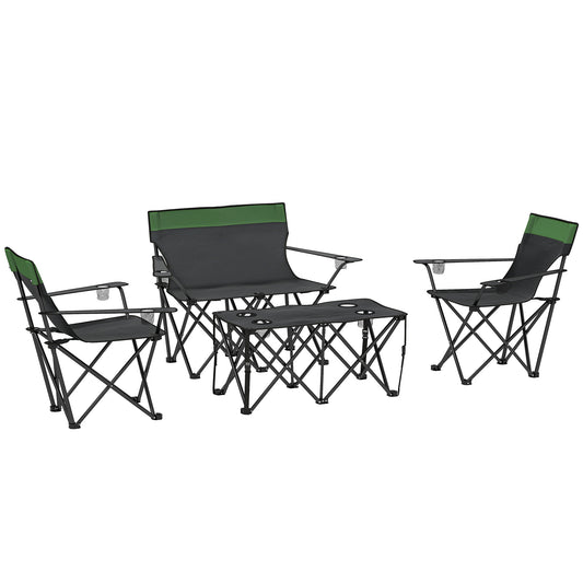 Outsunny Four-Piece Portable Picnic Table Set